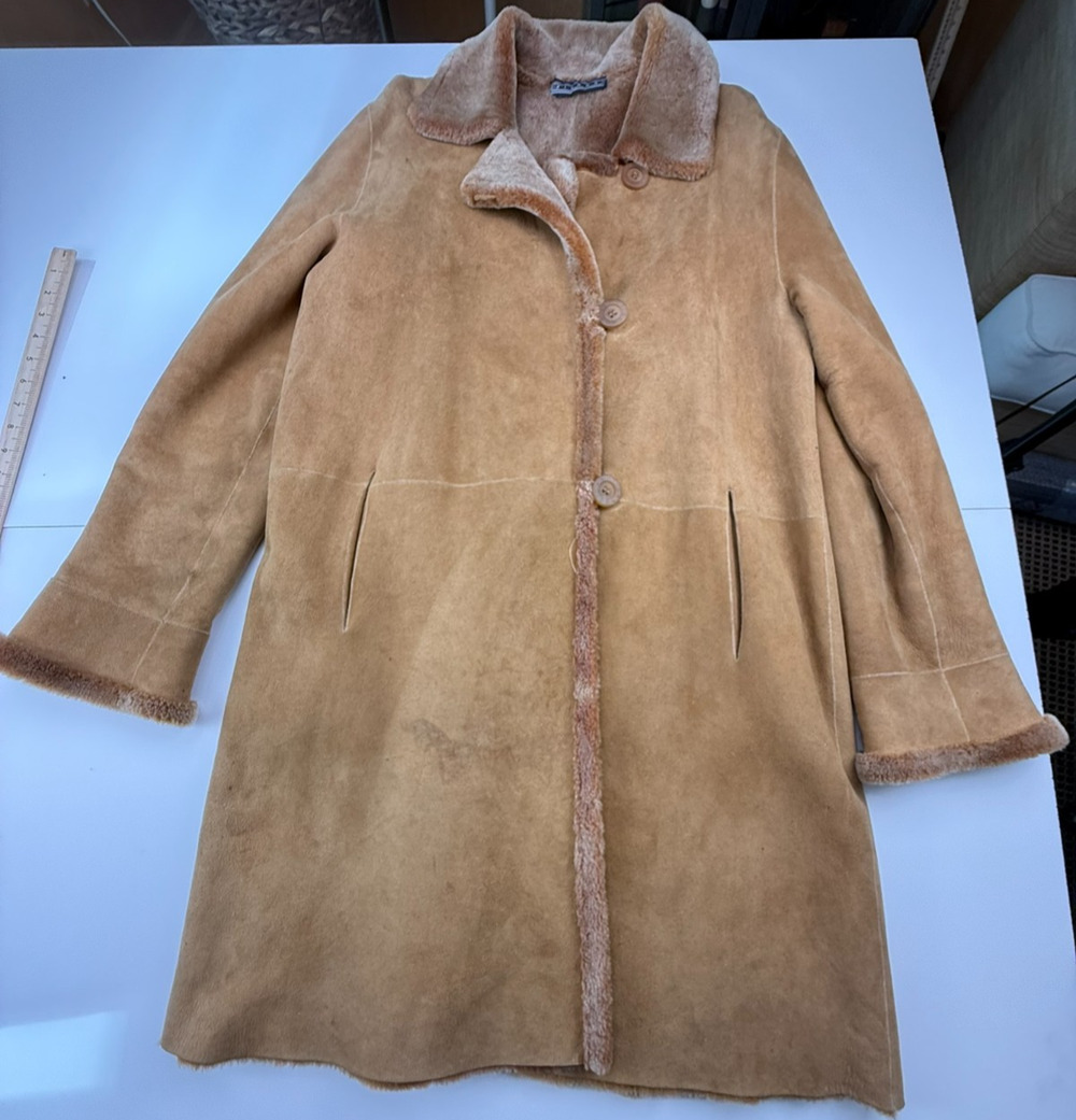 Designer Camel Marino Shearling by Bisang SZ Med